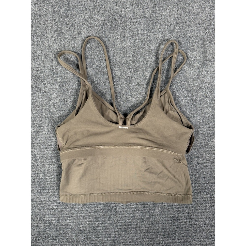 Lululemon Tank Top Womens 2 Nomad Brown Align Ribbed Strappy Cropped Athletic - Picture 16 of 16